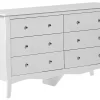 Beliani Lipasto 6 Laatikkoa Valkoinen Winchester Store