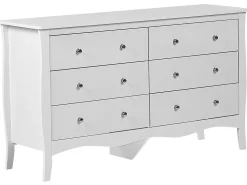 Beliani Lipasto 6 Laatikkoa Valkoinen Winchester Store