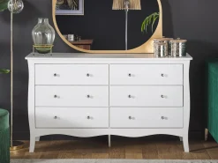 Beliani Lipasto 6 Laatikkoa Valkoinen Winchester Store