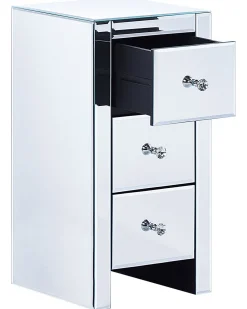 Beliani Lipasto Peililasi 3 Laatikkoa Hopea Lorris Best Sale