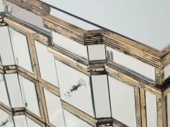 Beliani Lipasto Peililasi 6 Laatikkoa Hopea Mozela Cheap