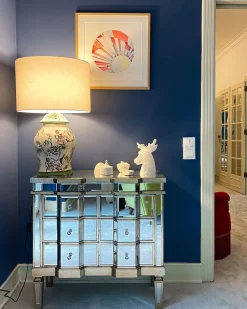 Beliani Lipasto Peililasi 6 Laatikkoa Hopea Mozela Cheap