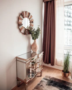 Beliani Lipasto Peililasi 6 Laatikkoa Hopea Mozela Cheap