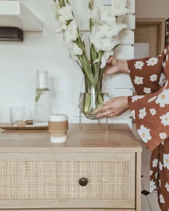 Beliani Lipasto Rottinki 3 Laatikkoa Vaalea Puu Ponca Cheap