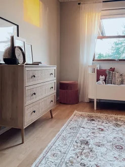 Beliani Lipasto Rottinki 3 Laatikkoa Vaalea Puu Ponca Cheap