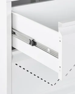 Beliani Lipasto Teras 4 Laatikkoa Valkoinen Matana Flash Sale