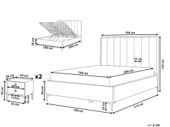 Beliani Makuuhuonesetti Sametti 3 Osaa Laivastonsininen 180 X 200 Cm Sezanne Cheap