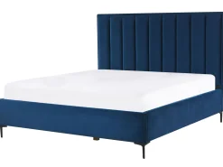 Beliani Makuuhuonesetti Sametti 3 Osaa Laivastonsininen 180 X 200 Cm Sezanne Cheap