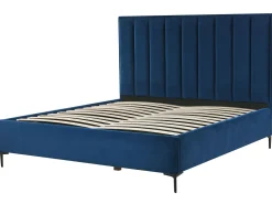 Beliani Makuuhuonesetti Sametti 3 Osaa Laivastonsininen 180 X 200 Cm Sezanne Cheap