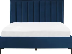 Beliani Makuuhuonesetti Sametti 3 Osaa Laivastonsininen 180 X 200 Cm Sezanne Cheap