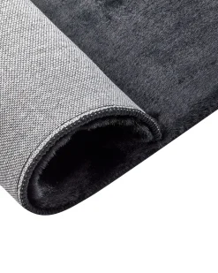 Beliani Matto Janiksen Tekoturkis Musta 160 X 230 Cm Mirpur Discount