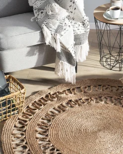 Beliani Matto Juutti Beige 120 Cm Dikili Discount