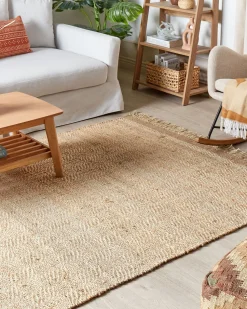 Beliani Matto Juutti Beige 160 X 230 Cm Abana Discount