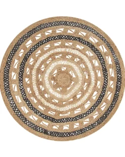 Beliani Matto Juutti Beige/Musta 140 Cm Goyne Best