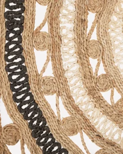 Beliani Matto Juutti Beige/Musta 140 Cm Goyne Best