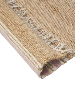 Beliani Matto Juutti Beige/Pastellipinkki 160 X 230 Cm Mirza New