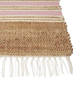 Beliani Matto Juutti Beige/Pastellipinkki 160 X 230 Cm Mirza New