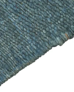 Beliani Matto Juutti Sininen 160 X 230 Cm Lunia Cheap