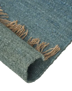 Beliani Matto Juutti Sininen 160 X 230 Cm Lunia Cheap