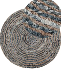 Beliani Matto Juutti Sininen/Beige 120 Cm Maslak Online