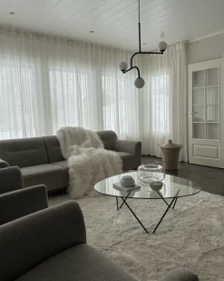 Beliani Matto Kangas Valkoinen 200 X 200 Cm Evren Shop