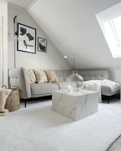 Beliani Matto Kangas Valkoinen 160 X 230 Cm Demre Store