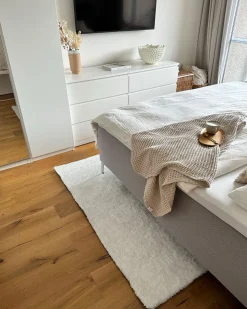 Beliani Matto Kangas Valkoinen 160 X 230 Cm Demre Store