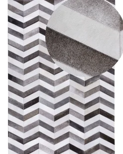 Beliani Matto Lehmannahka Harmaa 140 X 200 Cm Aksaz Outlet