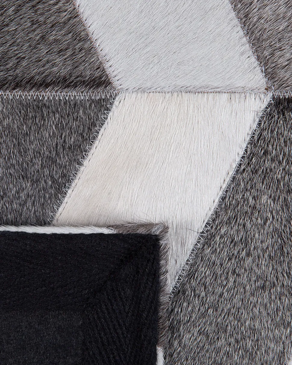 Beliani Matto Lehmannahka Harmaa 140 X 200 Cm Aksaz Outlet