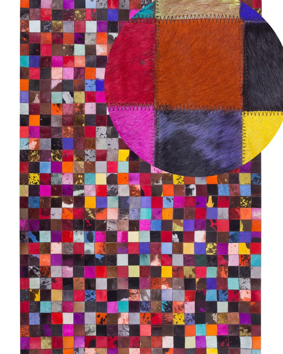 Beliani Matto Lehmannahka Monivarinen 160 X 230 Cm Enne Store