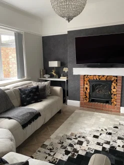 Beliani Matto Lehmannahka Musta/Valkoinen 160 X 230 Cm Kemah Sale