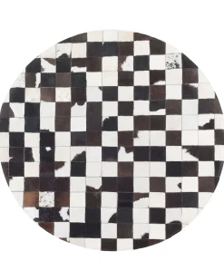 Beliani Matto Lehmannahka Mustavalkoinen 140 Cm Bergama Hot