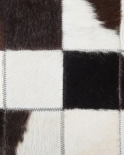 Beliani Matto Lehmannahka Mustavalkoinen 140 Cm Bergama Hot