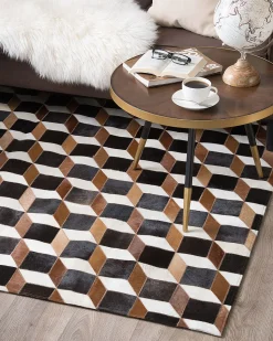 Beliani Matto Lehmannahka Ruskea 140 X 200 Cm Alpkoy Flash Sale