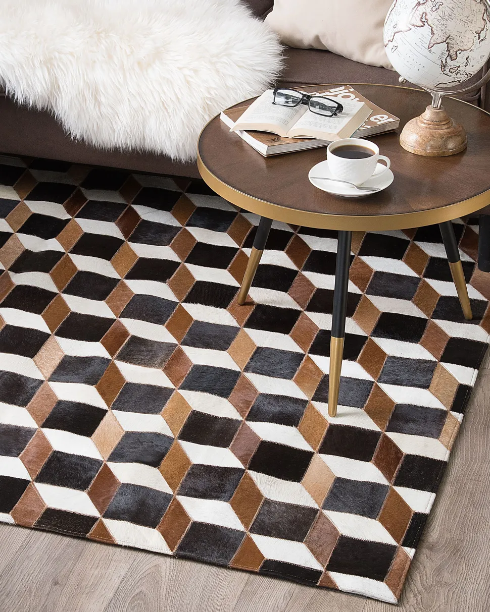 Beliani Matto Lehmannahka Ruskea 140 X 200 Cm Alpkoy Flash Sale