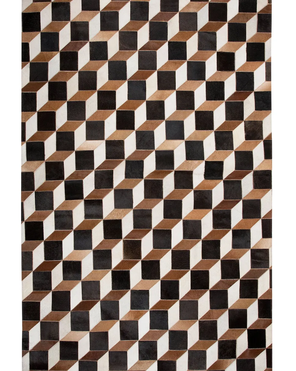 Beliani Matto Lehmannahka Ruskea 140 X 200 Cm Alpkoy Flash Sale