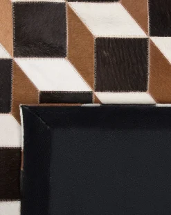 Beliani Matto Lehmannahka Ruskea 140 X 200 Cm Alpkoy Flash Sale