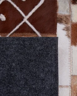 Beliani Matto Lehmannahka Ruskea 160 X 230 Cm Herekli Outlet