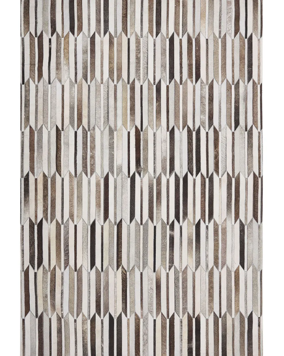 Beliani Matto Lehmannahka Ruskea/Beige 160 X 230 Cm Kulalar Discount