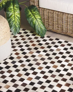 Beliani Matto Lehmannahka Ruskea/Beige 160 X 230 Cm Kayabey New