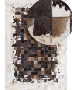 Beliani Matto Lehmannahka Ruskea/Beige 160 X 230 Cm Okculu Discount