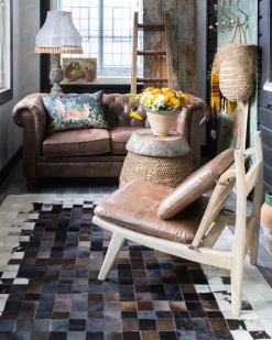 Beliani Matto Lehmannahka Ruskea/Beige 160 X 230 Cm Okculu Discount