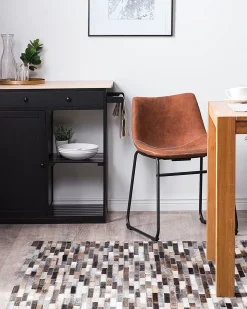 Beliani Matto Lehmannahka Ruskea/Harmaa 140 X 200 Cm Ahilli Online