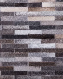 Beliani Matto Lehmannahka Ruskea/Harmaa 140 X 200 Cm Ahilli Online