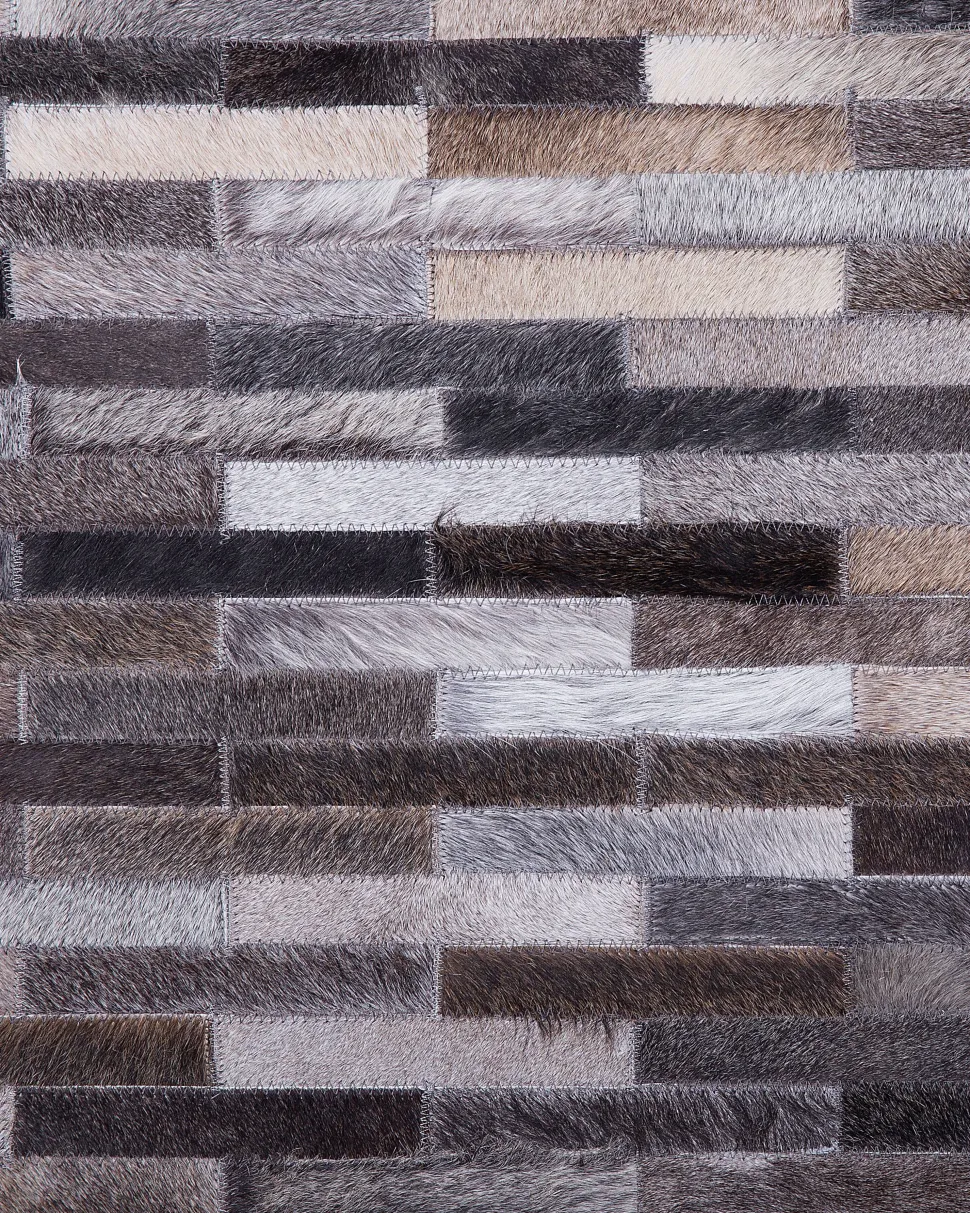 Beliani Matto Lehmannahka Ruskea/Harmaa 140 X 200 Cm Ahilli Online