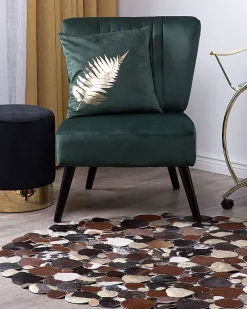 Beliani Matto Lehmannahka Ruskea/Kulta 140 Cm Sorgun Fashion