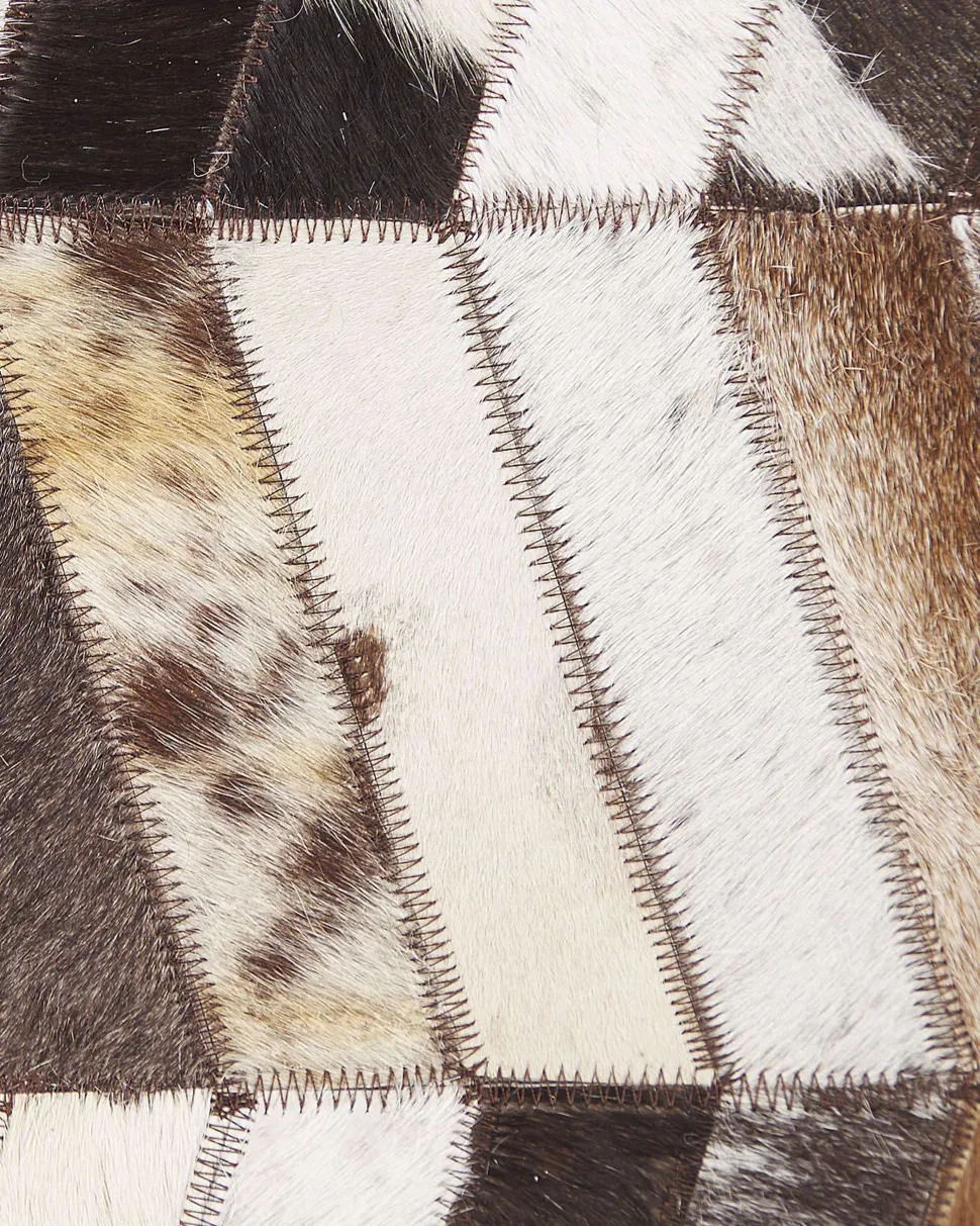 Beliani Matto Lehmannahka Ruskea/Valkoinen 160 X 230 Cm Akyele Clearance