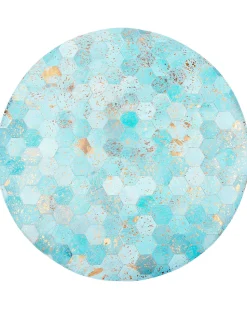 Beliani Matto Lehmannahka Turkoosi 140 Cm Zeytin Best