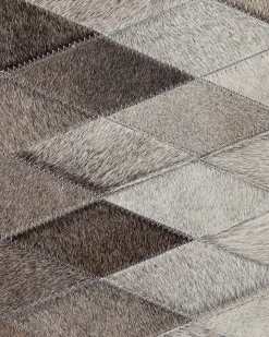 Beliani Matto Lehmannahka Valkoinen/Harmaa 160 X 230 Cm Maldan Shop