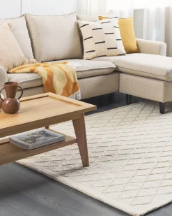 Beliani Matto Luonnonvalkoinen 160 X 230 Cm Erzin Hot